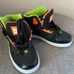 DC | Shoes | Dc Youth High Tops Blkgreenorange Size 35  display picture 1